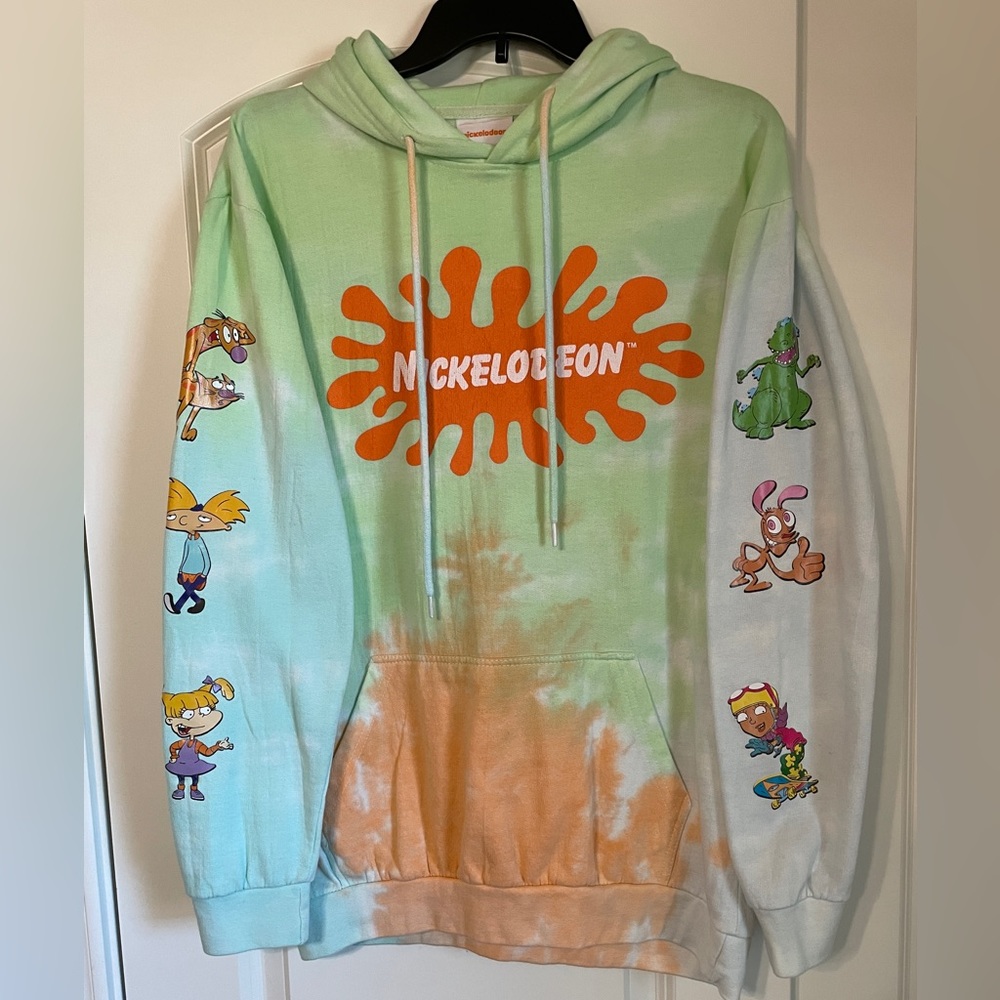 Nickelodeon Tie Dye 90's Hoodie size Medium